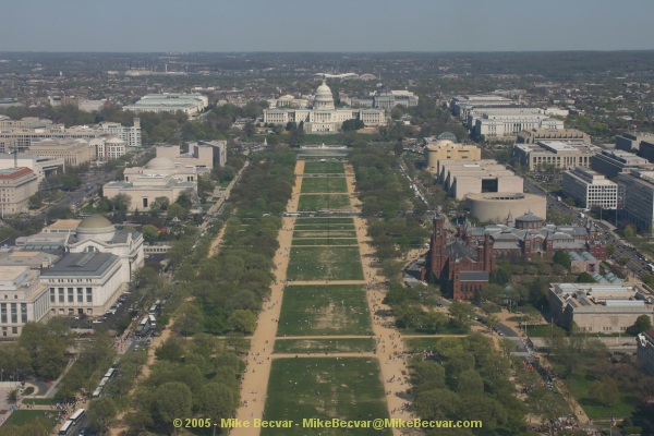View east from the Washington Monument