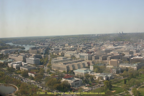 View north from the Washington Monument