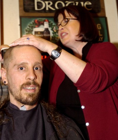 Mike at the St Baldrick's 2004